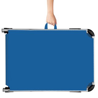 Tumbona plegable con reposacabezas y ajustable en 6 posiciones azul