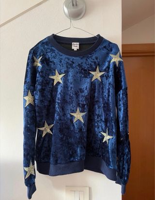 Maglia London Look blu con stelle