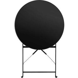 Conjunto de mesa y sillas para 2 personas plegable de acero negro