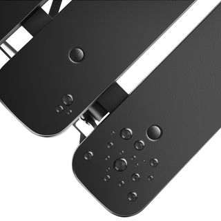 Conjunto de mesa y sillas para 2 personas plegable de acero negro