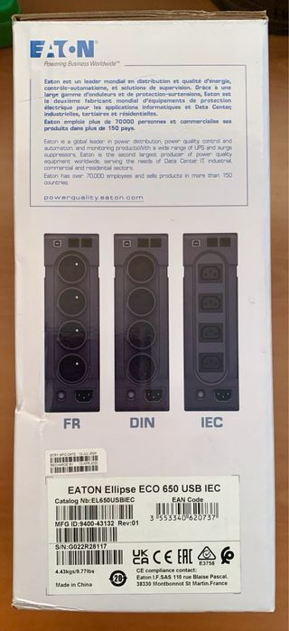 UPS Eaton Ellipse Eco 650VA 400W