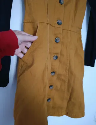 Vestido H&M mostaza botones
