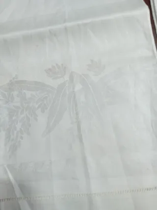 Coppia Asciugamani Lino Operato cm 120x65