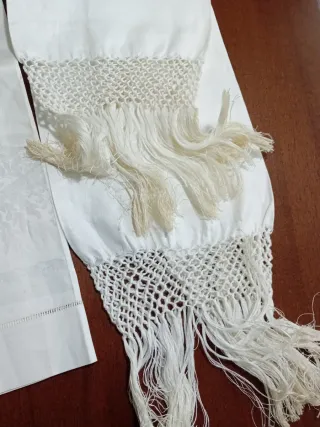 Coppia Asciugamani Lino Operato cm 120x65