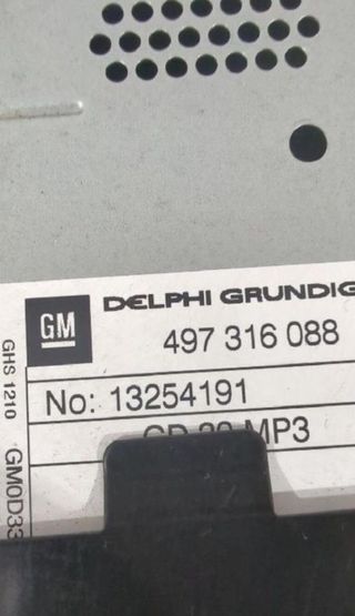 Opel 13254191 sistema audio / radio corsa d 146394