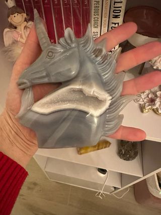 Unicornio de Ágata con Geoda