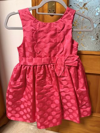 Vestido fiesta niña lunares rosa