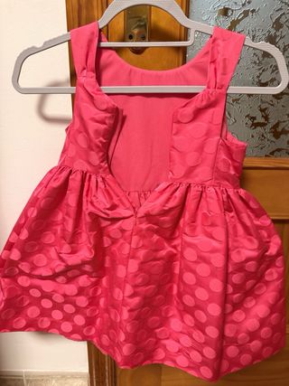 Vestido fiesta niña lunares rosa