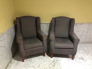 2 Sillones de Tela Gris