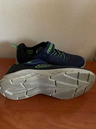 Zapatillas Skechers niño azul y verde
