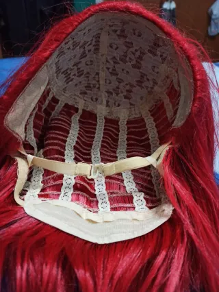 Peluca roja para disfraz