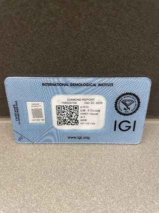 Diamante natural Marrón Dorado 0,73 ct