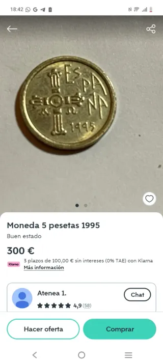 Moneda 5 Pesetas 1995