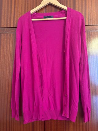 Cardigan Zara Rosa Talla M