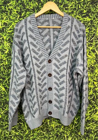 Cardigan Uomo Vintage Grigio XL