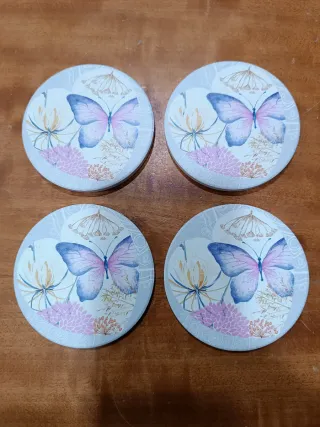 Set 4 Sottobicchieri Wald Farfalla