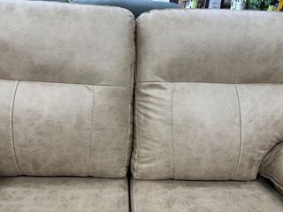 Sofá 3+2 plazas beige/gris tela