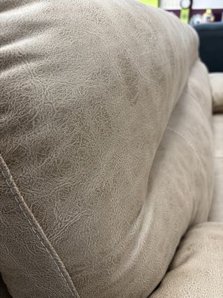 Sofá 3+2 plazas beige/gris tela