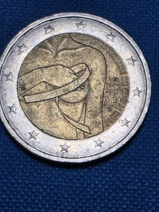 Moneda 2€ Conmemorativa 25 Aniversario Ruban Rose