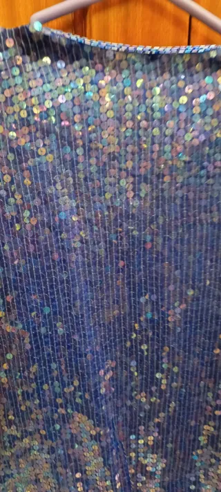 Americana lentejuelas azul y dorada