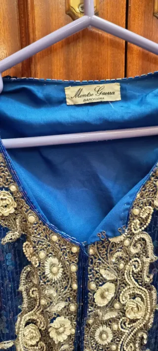 Americana lentejuelas azul y dorada