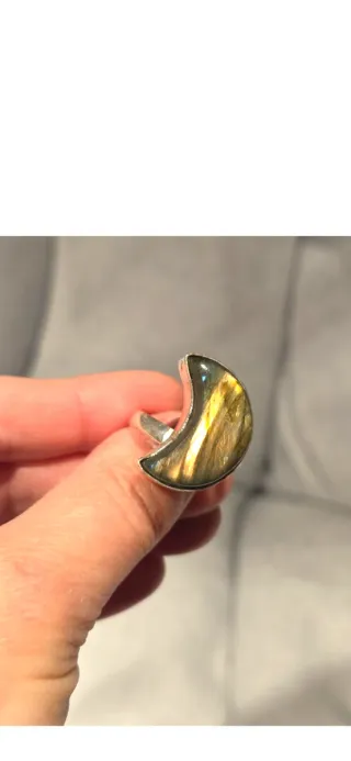 Anello regolabile labradorite luna