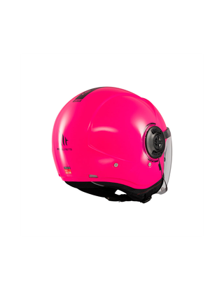 Casco Moto MT Helmets Jet Viale Rosa Fluor