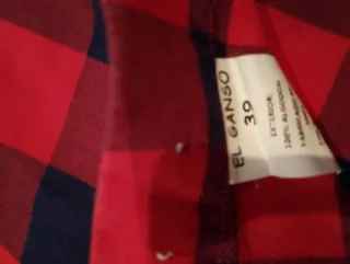 Camisa cuadros chico Talla L