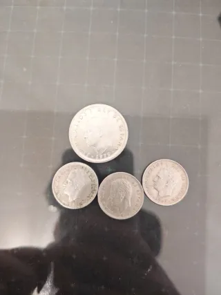 Lote 4 monedas pesetas