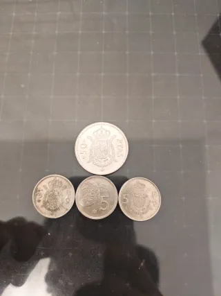 Lote 4 monedas pesetas