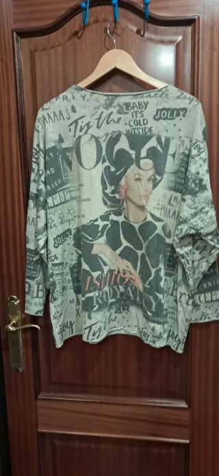 Camiseta Estampada Mujer Talla Única