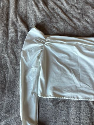 Top blanco manga larga