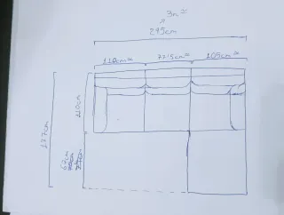 Sofá modular naranja y marrón