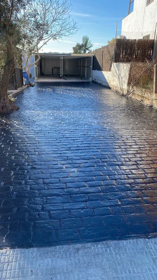 Pavimento impreso imitación piedra