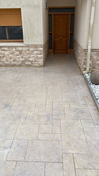 Pavimento impreso imitación piedra