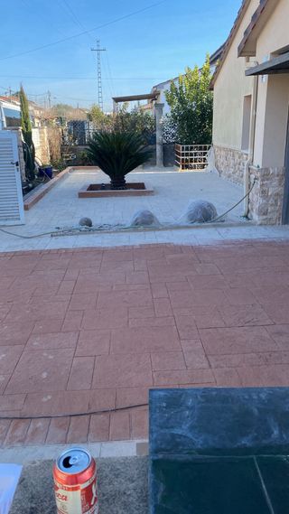 Pavimento impreso imitación piedra