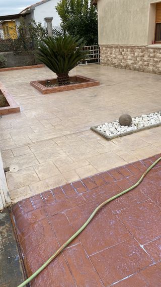 Pavimento impreso imitación piedra