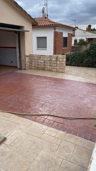 Pavimento impreso imitación piedra