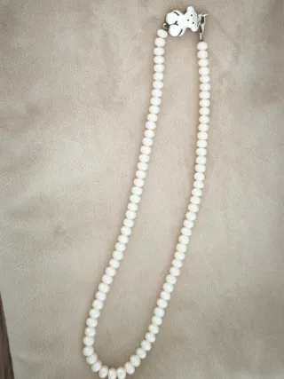 Collar perlas Tous oso plata