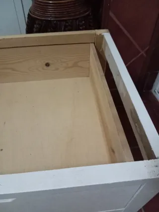 Cajonera Armario Blanco Madera maciza