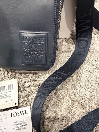 Bolso Loewe Vertical Crossbody Azul Original