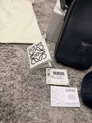 Bolso Loewe Vertical Crossbody Azul Original