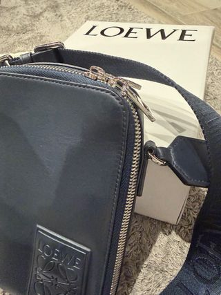 Bolso Loewe Vertical Crossbody Azul Original