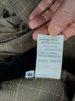 Pantalón pirata cuadros Fornarina marrón