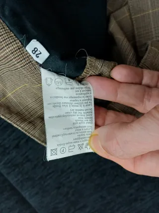 Pantalón pirata cuadros Fornarina marrón