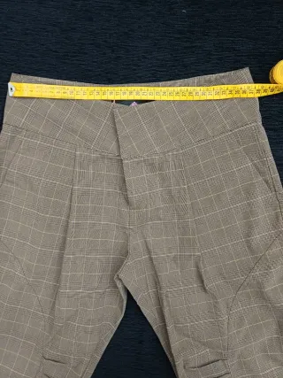 Pantalón pirata cuadros Fornarina marrón