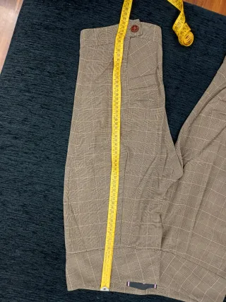 Pantalón pirata cuadros Fornarina marrón