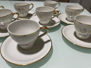 Cafetera y azucarero de porcelana 8 tazas café