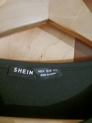 Vestido SHEIN cuadros blanco y negro