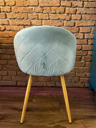 Sillas de comedor terciopelo teal (4 unidades )